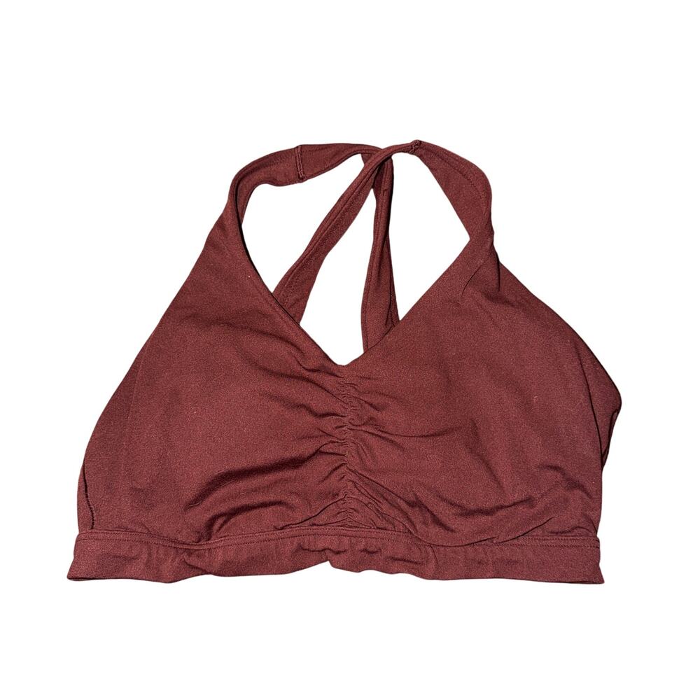 Offline By Aerie Real Me Ruched Sports Bra Women's Sz XL Royal Berry Med Support
